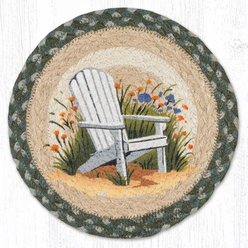 10-Inch Adirondack Wildflowers Jute Trivet 1