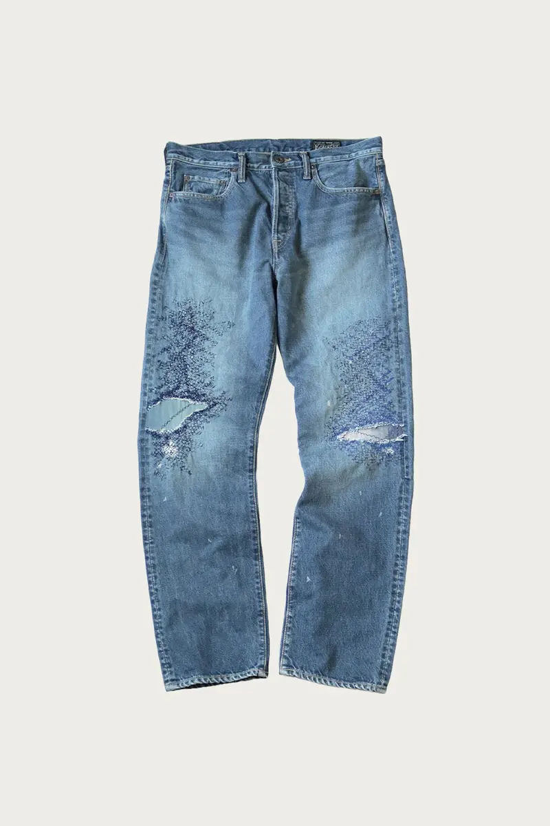 14Oz Faded Denim 5-Pocket Jeans – Indigo (3-Year Fade Finish) 1