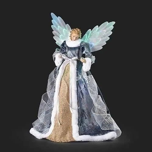 20-Inch Lighted Angel Tree Topper With Illuminated Wings 1
