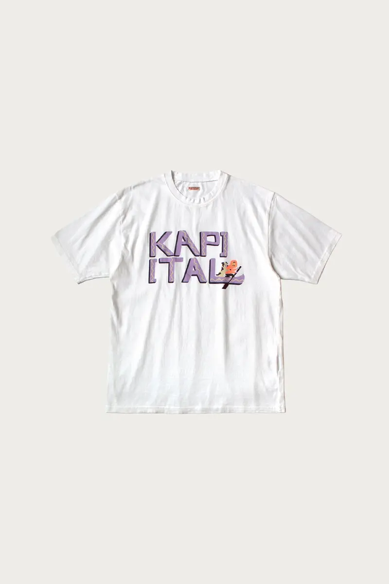 20/- Jersey Crew Neck T-Shirt With Canoe Kapital Logo In Deep Purple 1