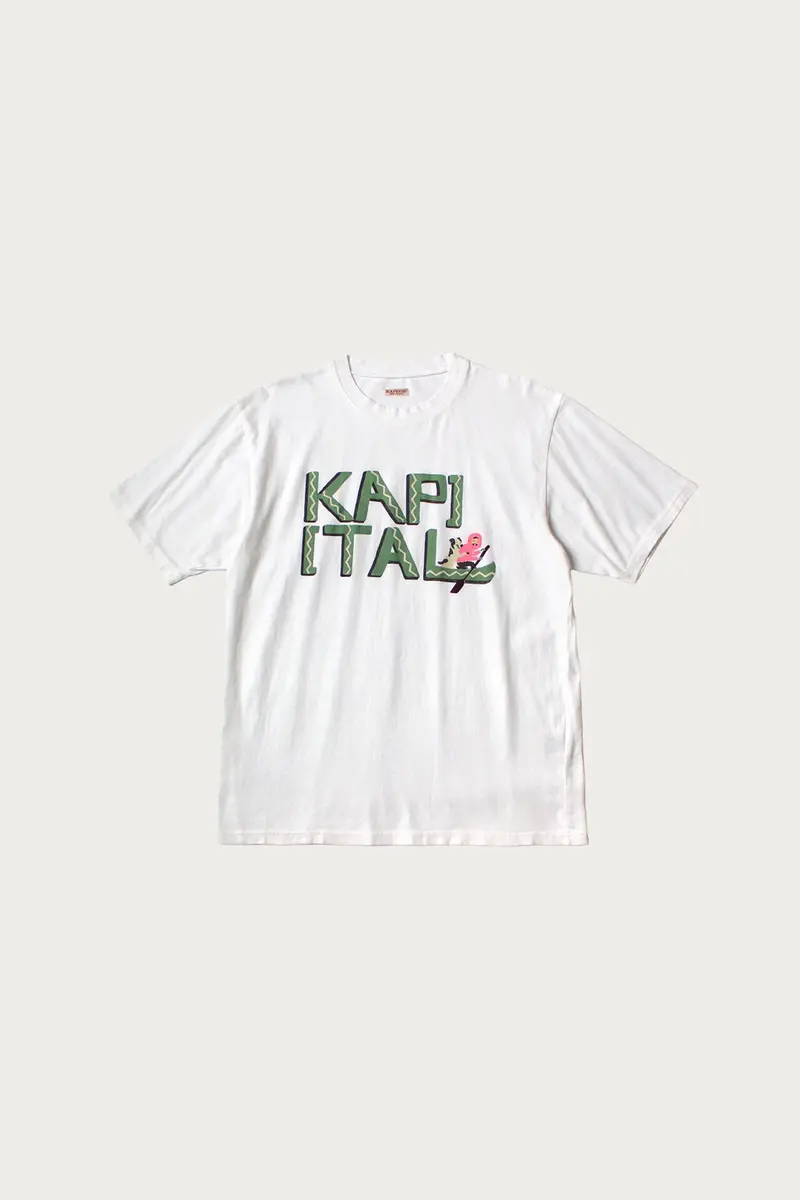 20/- Jersey Crew Neck T-Shirt With Canoe Kapital Logo In Forest Green 1