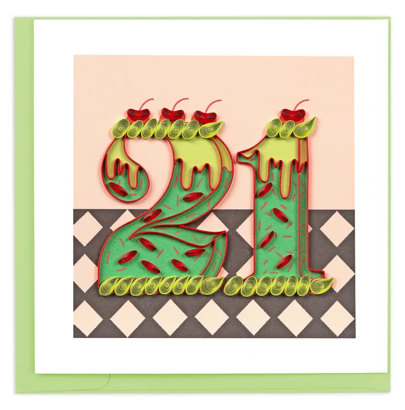 21St Birthday Quilling Card – Artisan-Crafted Coming-Of-Age Greeting 1