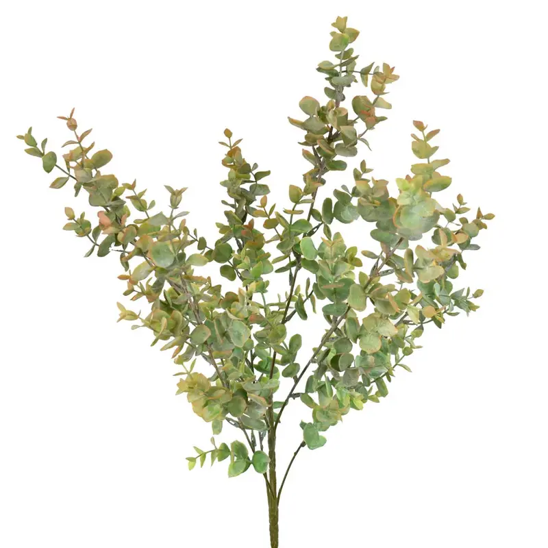 24-Inch Artificial Eucalyptus Stem – Warm Orange & Fresh Green Mix 1