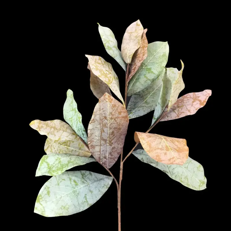 28-Inch Realistic Magnolia Spray In Green And Brown Tones 1