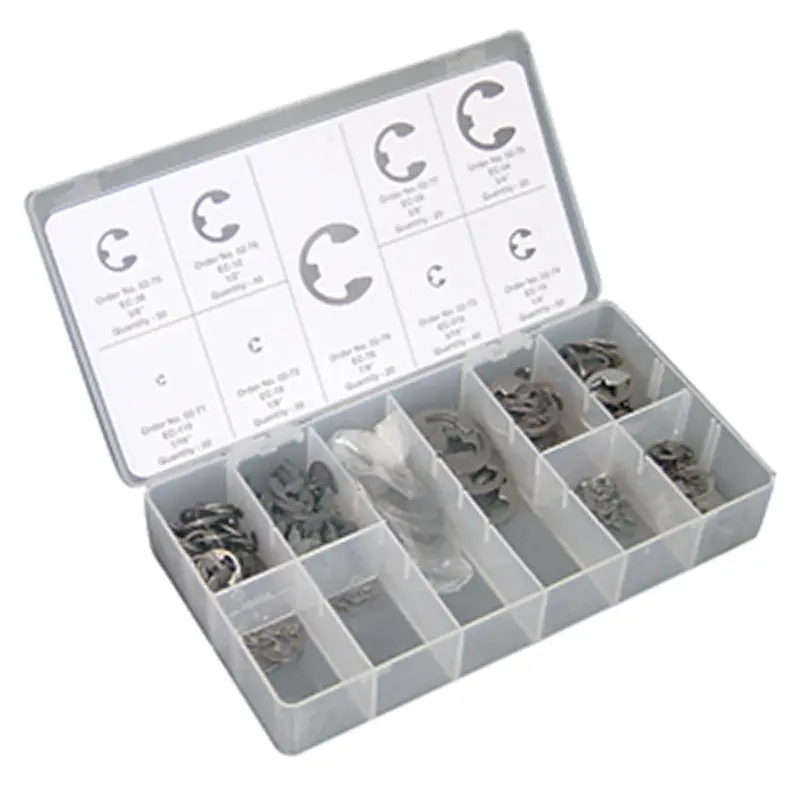 300-Piece E-Clip Assortment Kit – Metric And Imperial Sizes 1