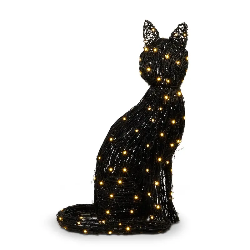 33-Inch Lighted Black Cat Decorative Figure 1