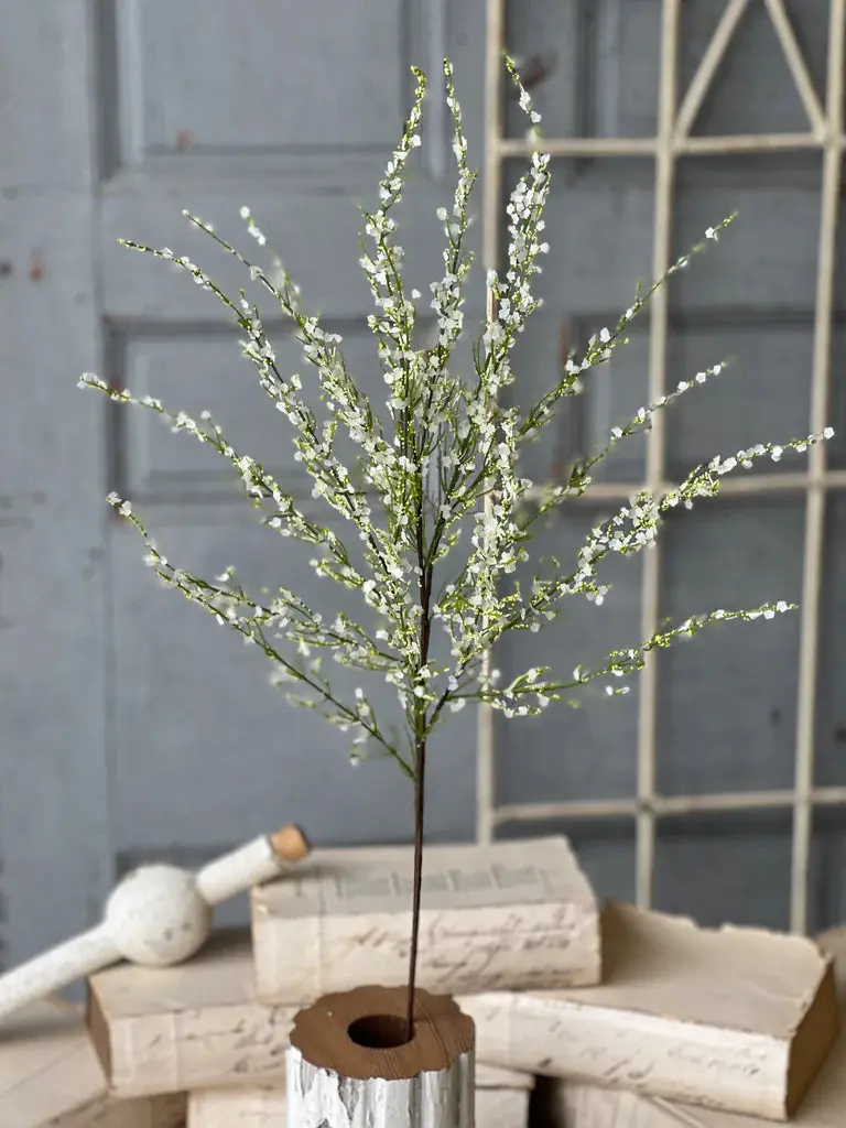 35-Inch White Skittle Spray Floral Accent 1