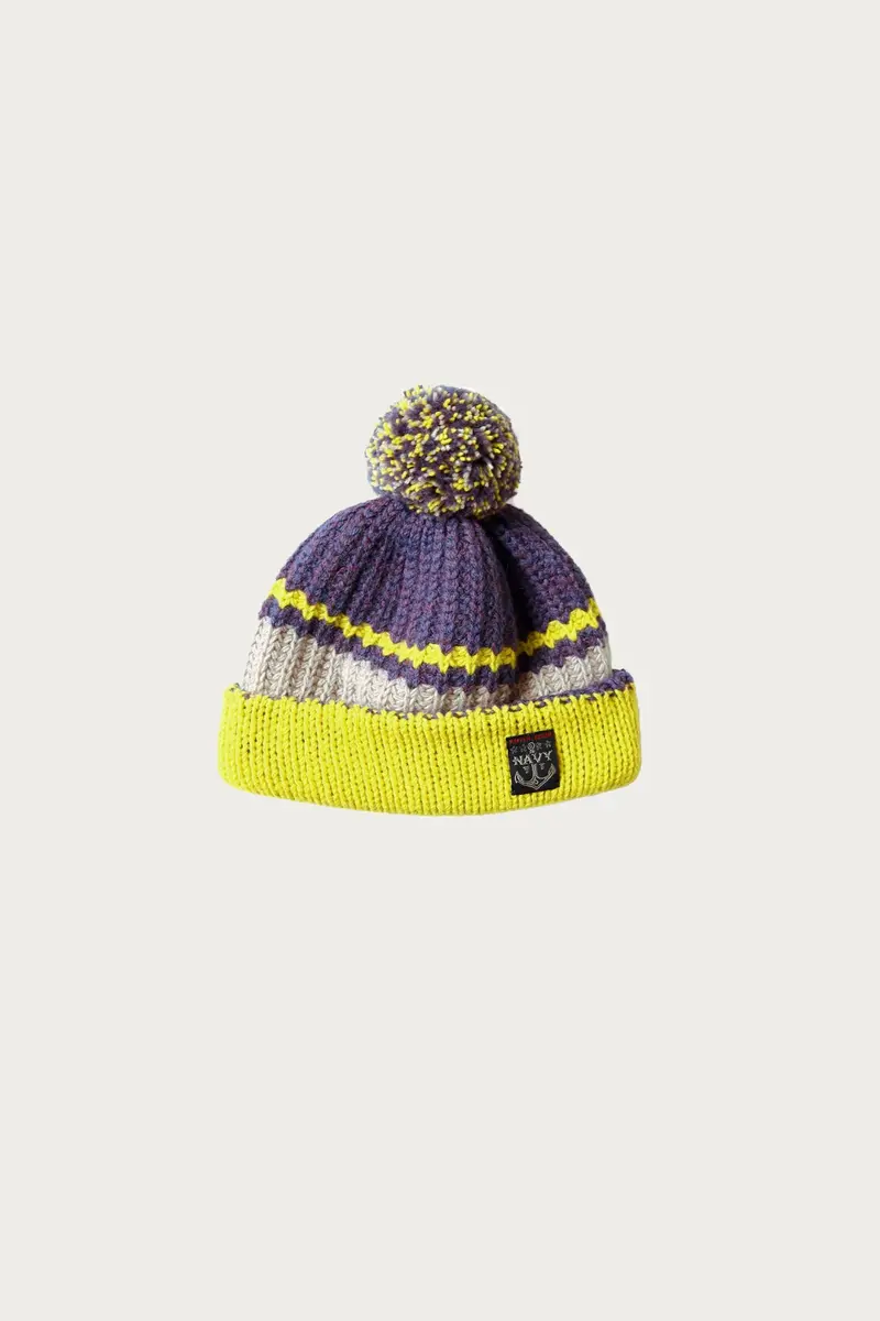 3G Wool Cable-Knit Beanie – Bright Yellow 1