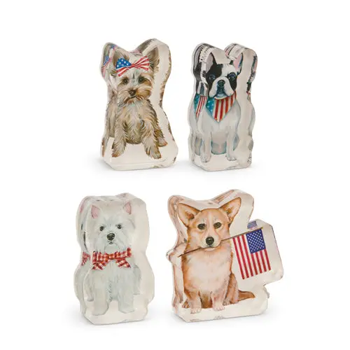 4.5-Inch Patriotic Puppy Acrylic Block Decoration 1