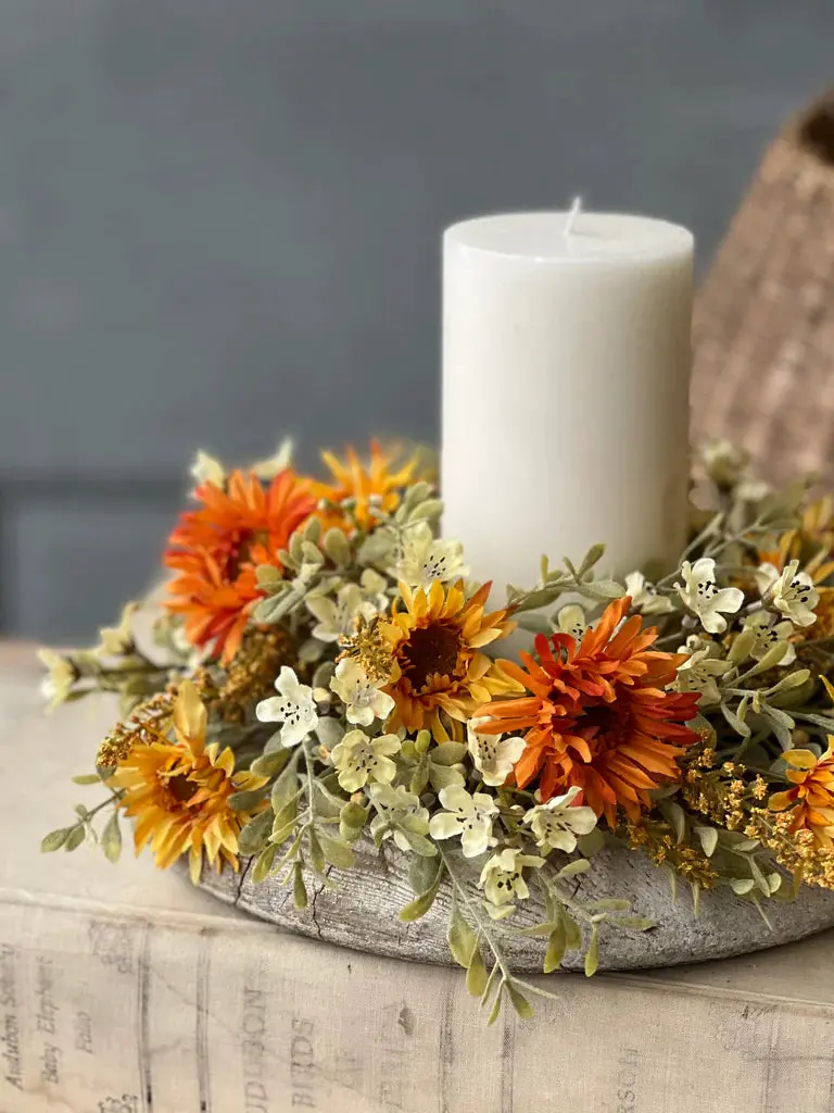 4-Inch Autumn Embrace Candle Ring – Seasonal Table Centerpiece Accessory 1
