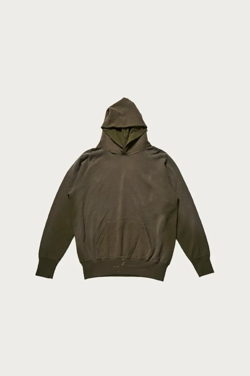 462 Sun-Faded Raglan Hoodie – Olive Drab Green 1