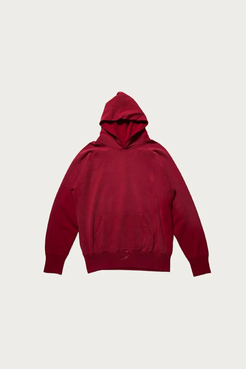 462 Sun-Faded Raglan Hoodie – Vintage Red 1