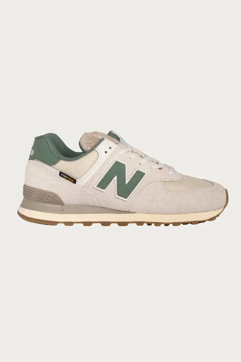 574 Heritage Sneakers – Beige & Sage Green 1