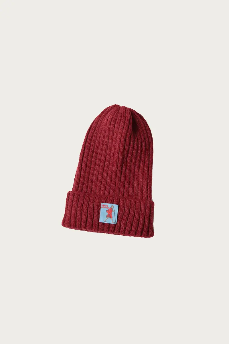5G Wool Knit Cap – Engine Red Compact Design 1