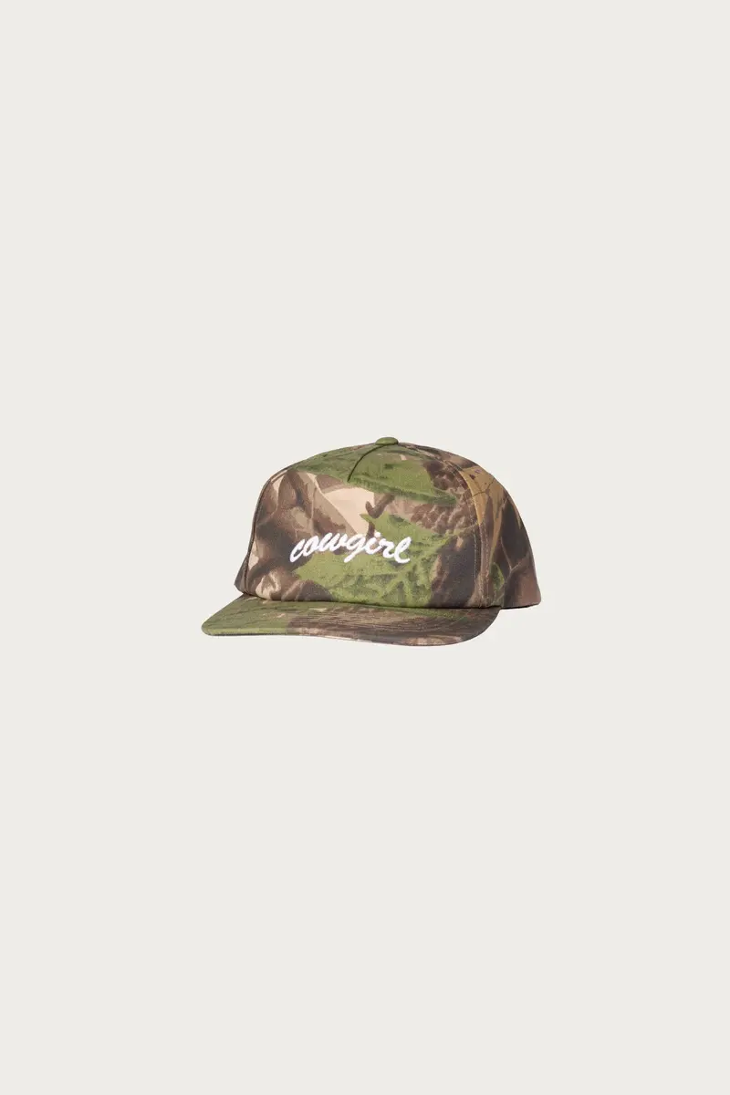 6-Panel Camo Script Baseball Cap 1