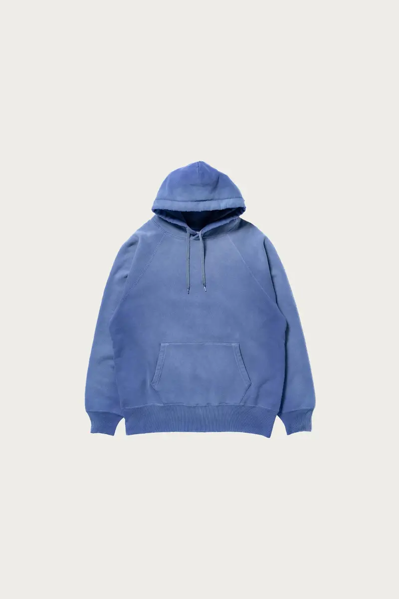 9-Ounce Loopwheel Raglan Hoodie – Faded Navy Dye 1
