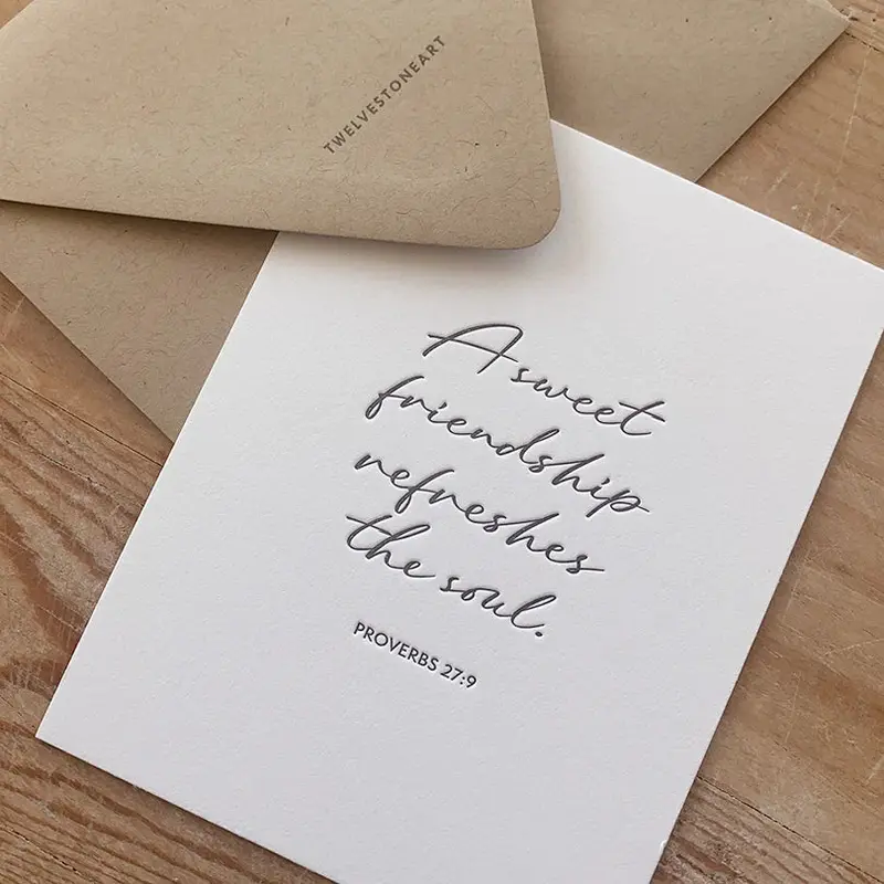 A Sweet Friendship Refreshes The Soul – Inspirational Greeting Card 1
