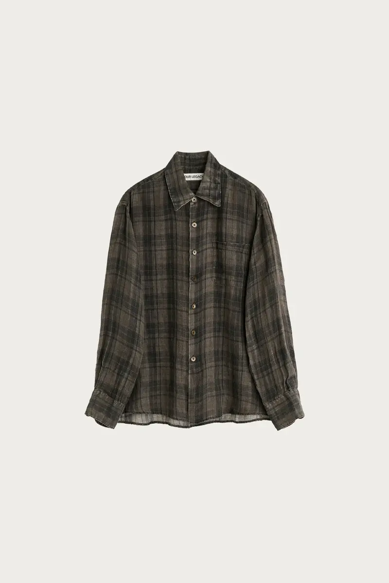 Above Shirt – Penumbra Check Sheercoat Linen Blend 1