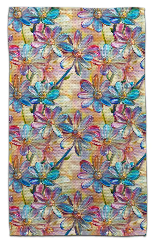 Acrylic Floral Print Eco Dish Towel 1