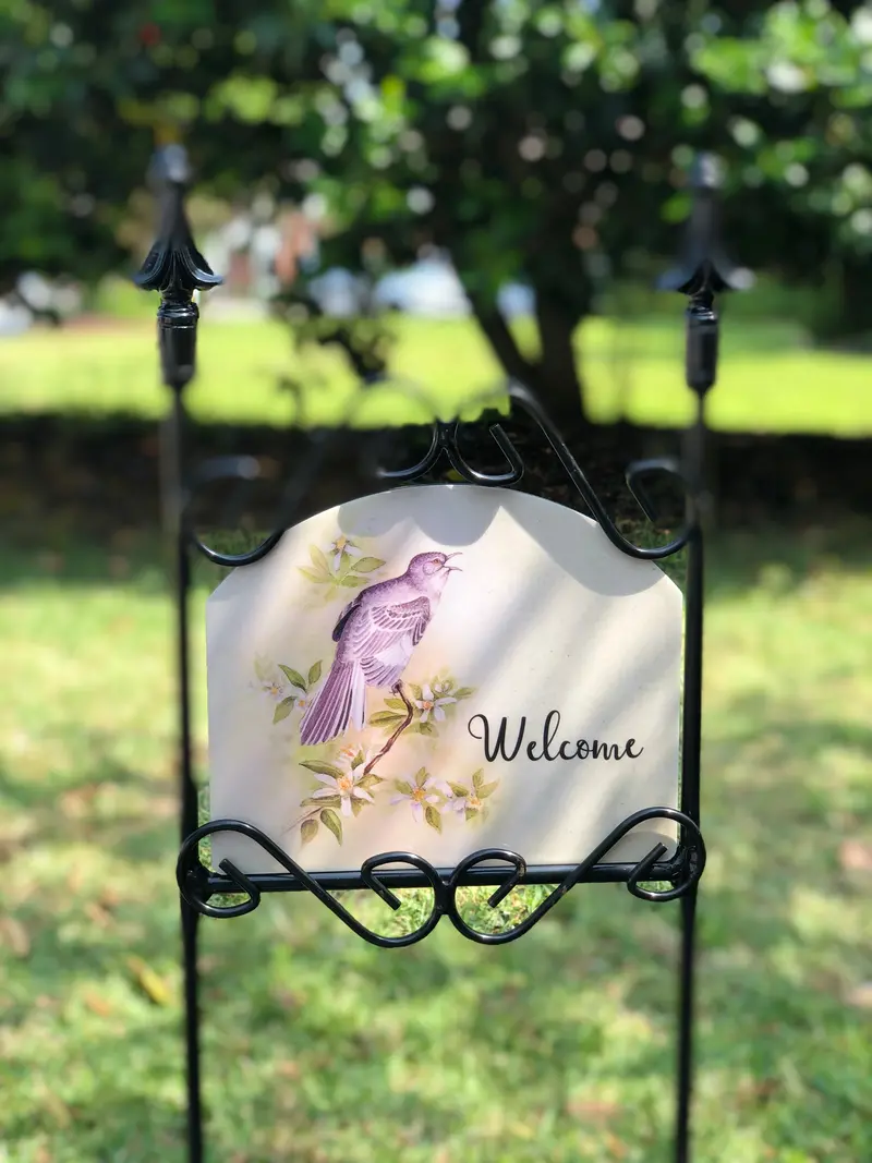 American Mockingbird Garden Decor Sign 1