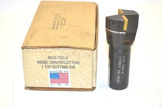 American Sun 1-1/2" Indexable Center-Cutting End Mill – Model 760-6, Usa Crafted 1