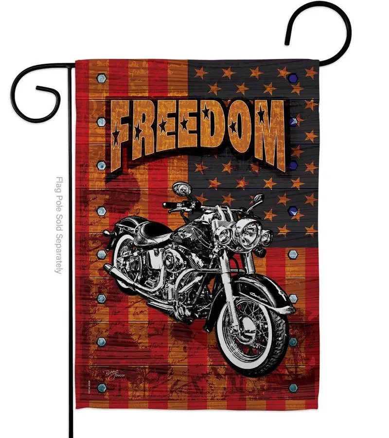 Americana Motorcycle Flag With Star-Spangled Vehicle Decor 1
