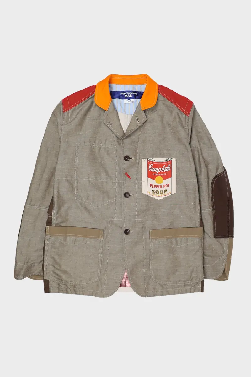 Andy Warhol Overshirt In Beige And Rich Brown Twill 1