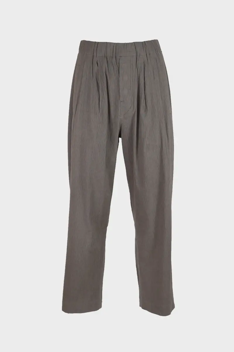 Architect-Designed Tucked Trousers – Dark Grey 1