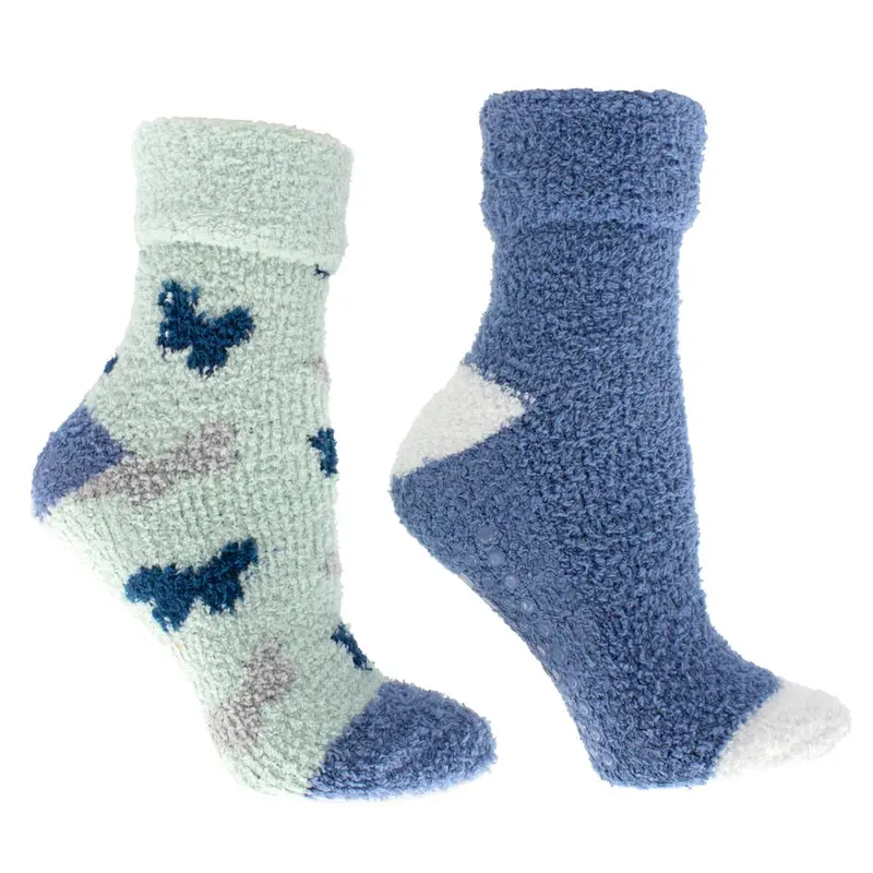 Aromasoles Rose & Shea Butter Butterfly Design Socks – 2-Pack 1