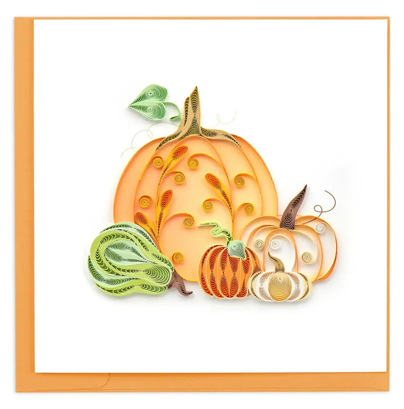 Assorted Pumpkin-Themed Quilling Art On Car Design 1