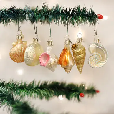 Assorted Seashell Holiday Ornament Collection 1