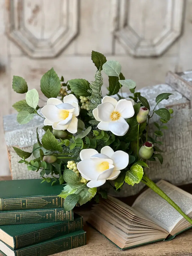 Astaire Magnolia Branch Arrangement – 20" Lifelike Faux Greenery 1