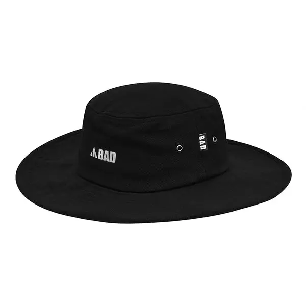 Bad Sun Protection Wide-Brim Black Work Hat 1