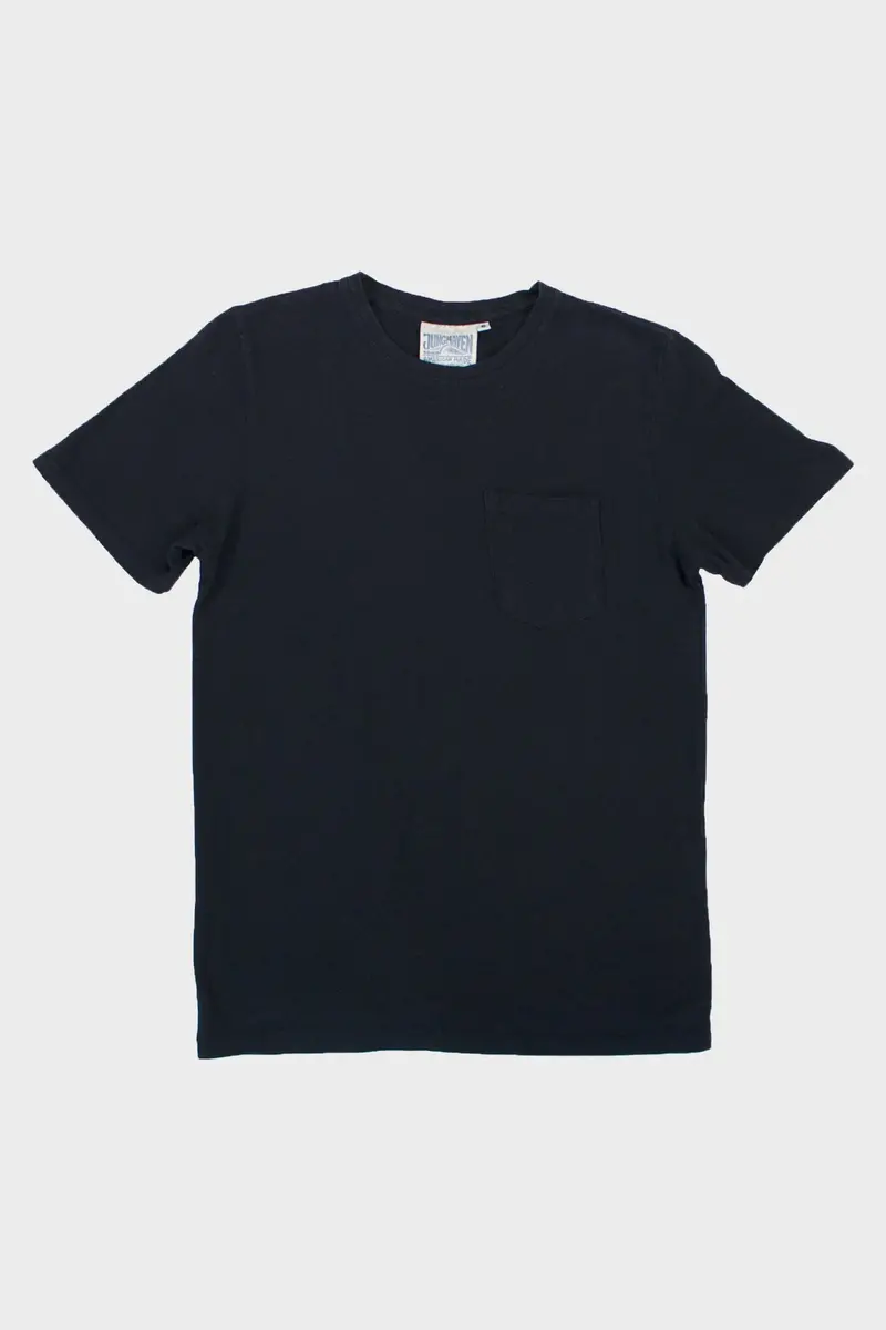 Baja Pocket Tee – Black Organic Cotton Top 1