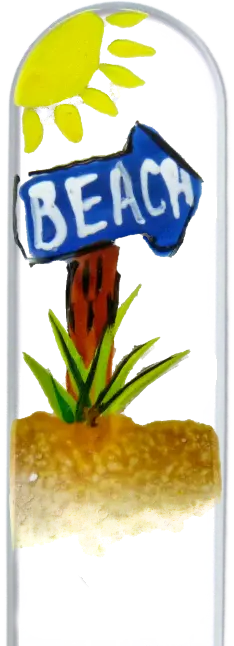 Beach Sign & Sunny Sky Crystal Nail File 1