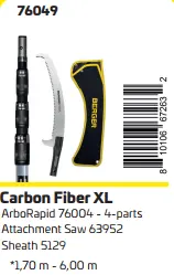 Berger Hybrid Carbon Telescopic Pole Saw Kit – 6.13M Max Reach, Lightweight Design 1