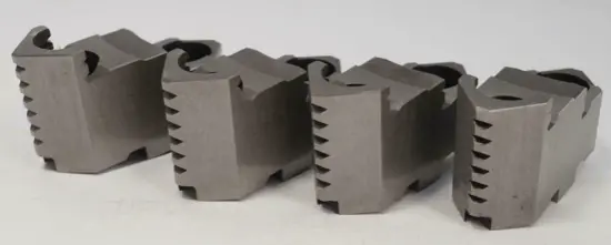 Bison Set Of 4 Hard-Top Jaws For 6-Inch And 6.25-Inch 4-Jaw Lathe Chucks 1