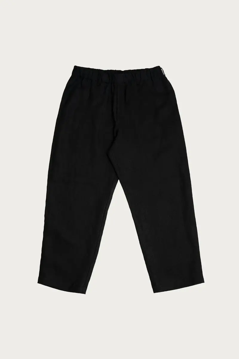 Black Carry-On Pant In Heavyweight Belgian Linen 1