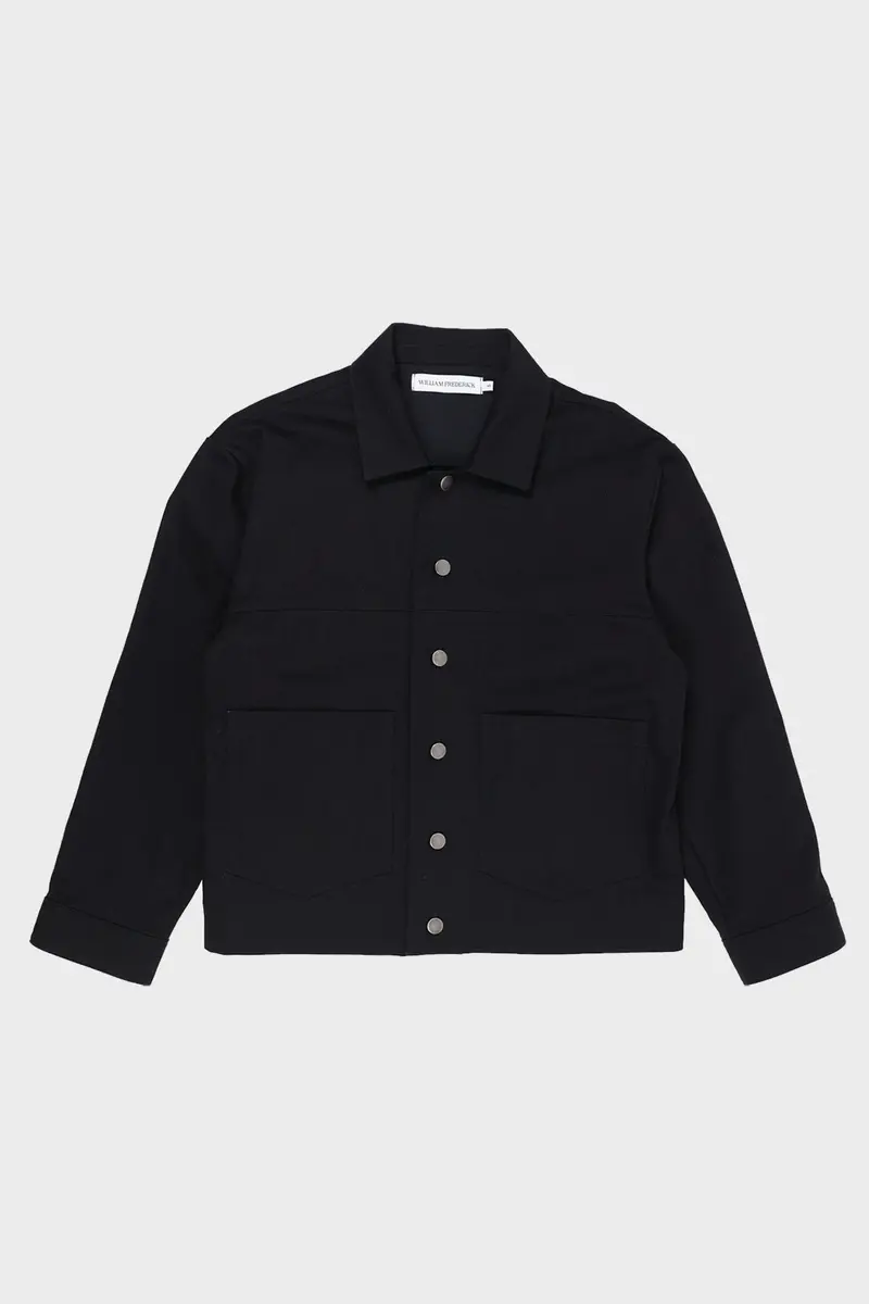 Black Denim Cafe Jacket 1