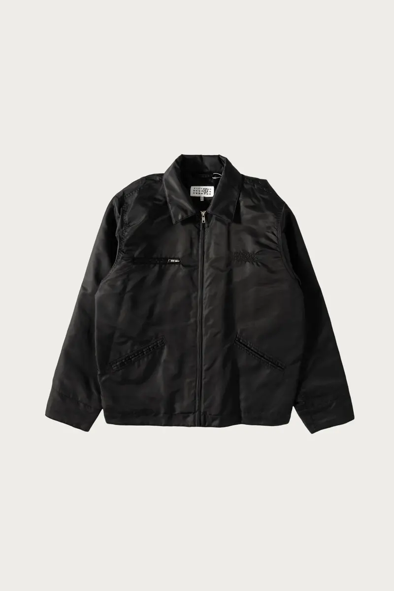 Black Numeral Zip-Up Jacket 1