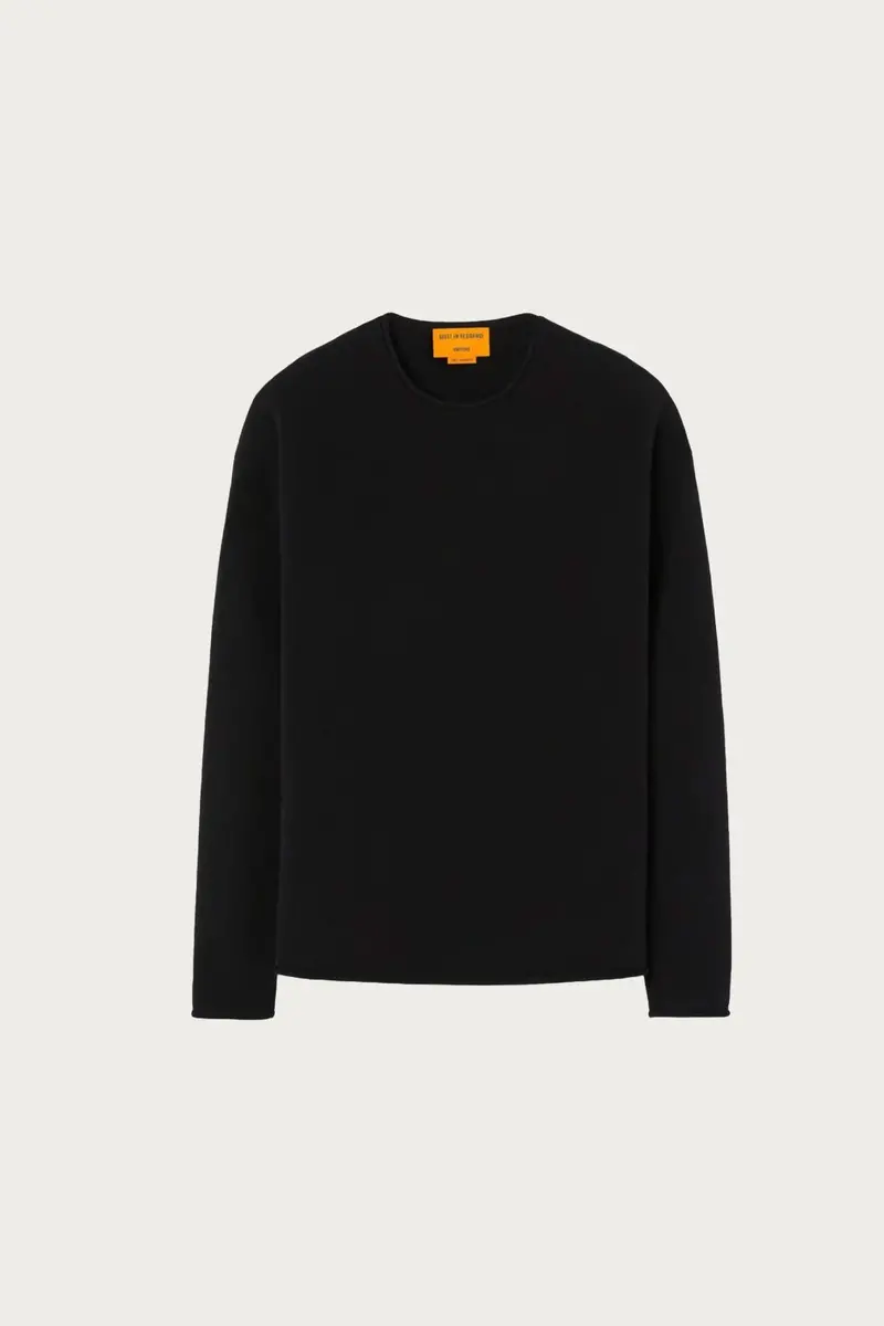 Black Oversized Crewneck Sweater 1