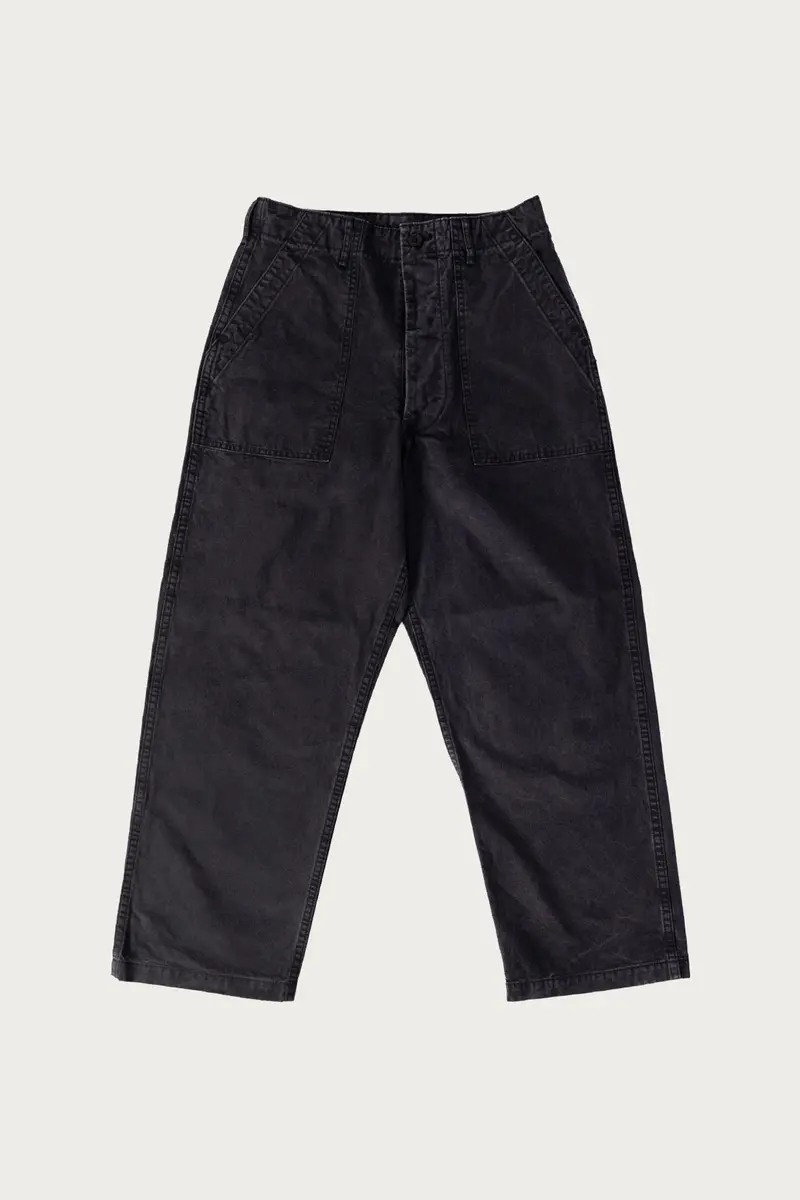 Black Summer-Weight Fatigue Pants 1
