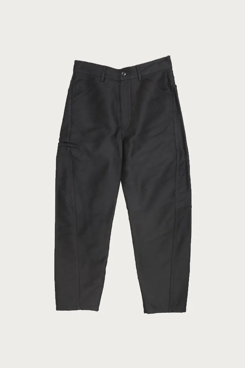 Black Twisted Workwear Pants 1