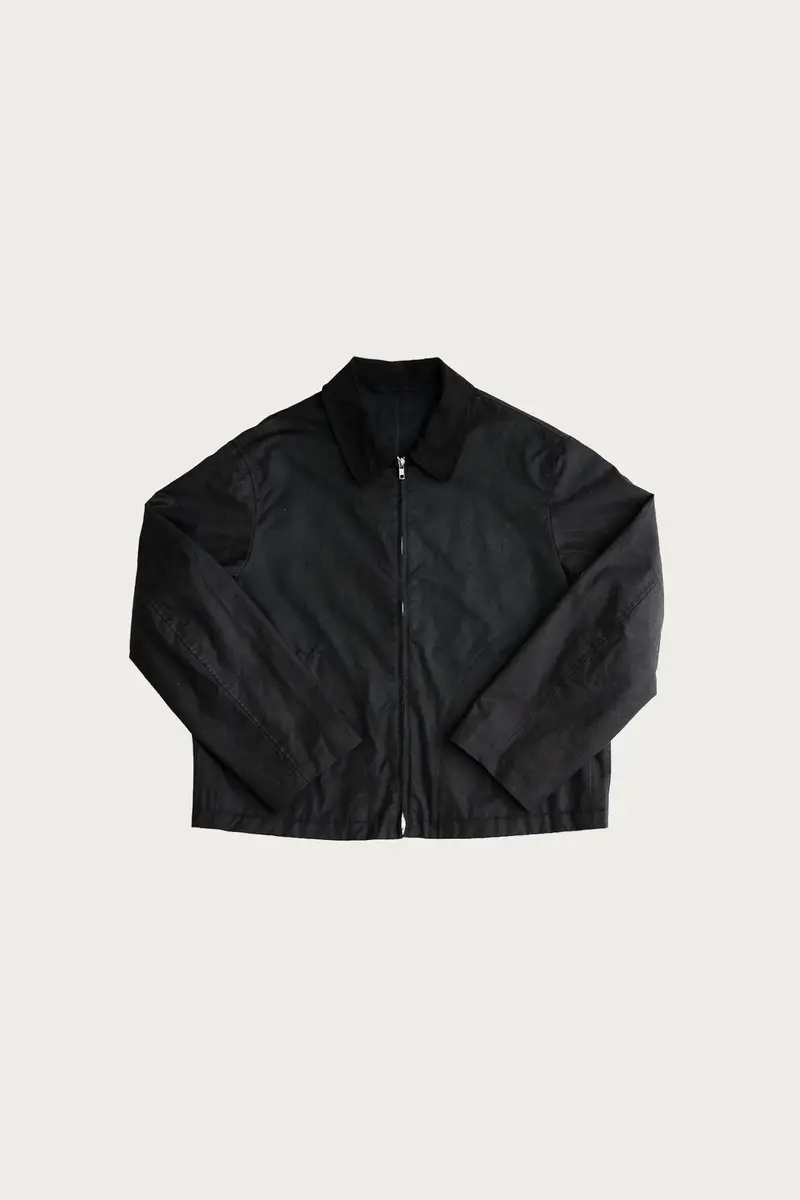 Black Waxed Organic Ripstop Tactical Jacket – Site Collection 1