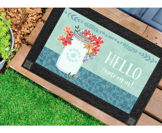 Blooming Jar Design Matmate Floor Mat Insert 1