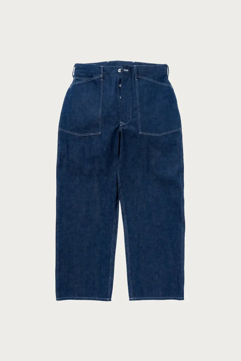 Blue Denim Work Trousers – Rugged Straight-Leg Utility Pants 1