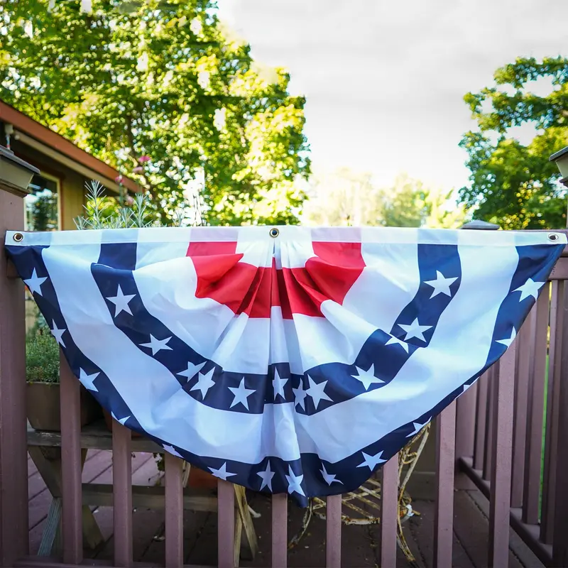 Blue Striped Bunting Banner, 2Ft X 4Ft 1