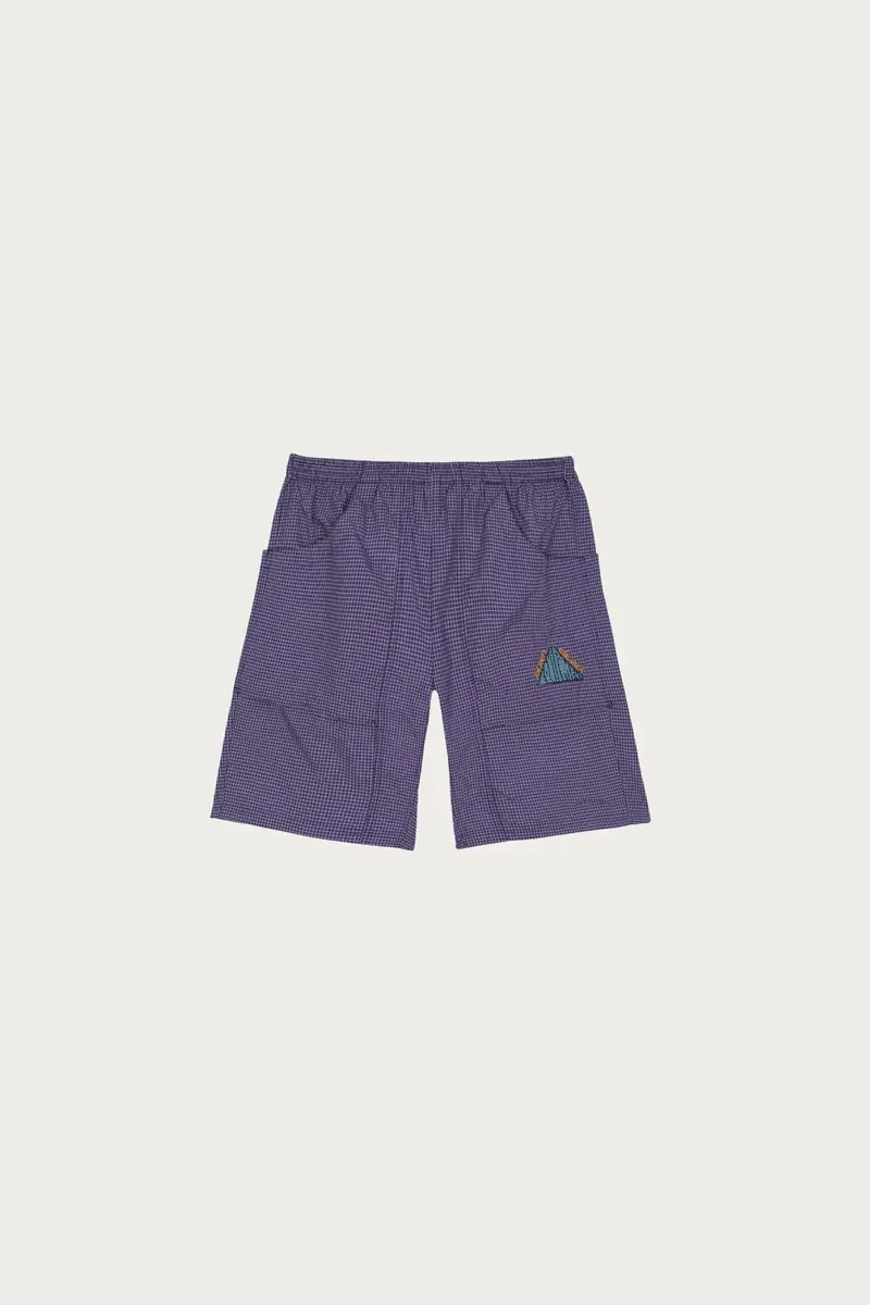 Blueberry Grid-Pattern Ripstop Utility Short 1