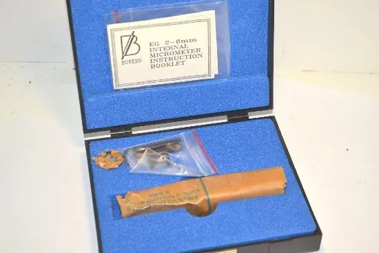 Bowers Holmike Bore Micrometer – Nos .045″–.050″ Range, .0005″ Graduation (Model K325) 1