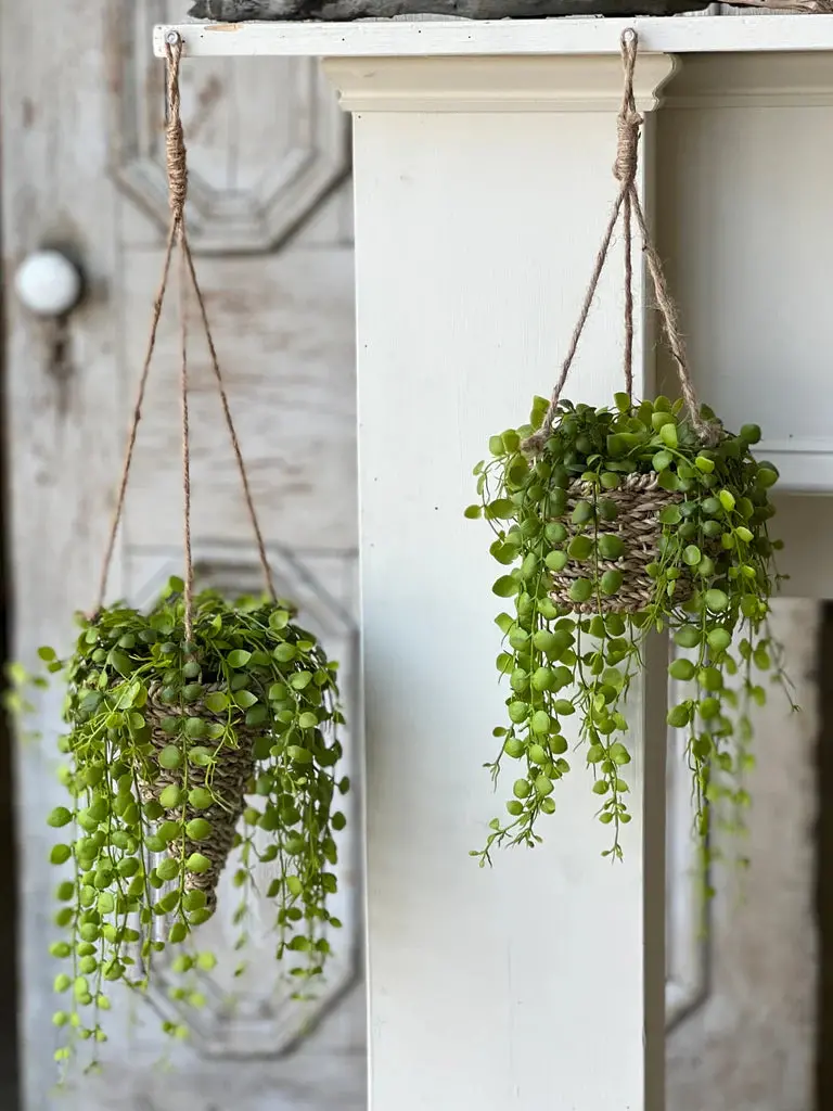 Brentwood-Inspired Hanging Wicker Floral Baskets 1